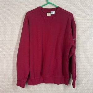 VTG Joey Rodolfo 1879 Red 100% Cotton Knit CrewNeck Sweater Pullover Men Size L